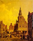 Carabain Paintings - The Weight House, Alkmaar by Jacques Carabain